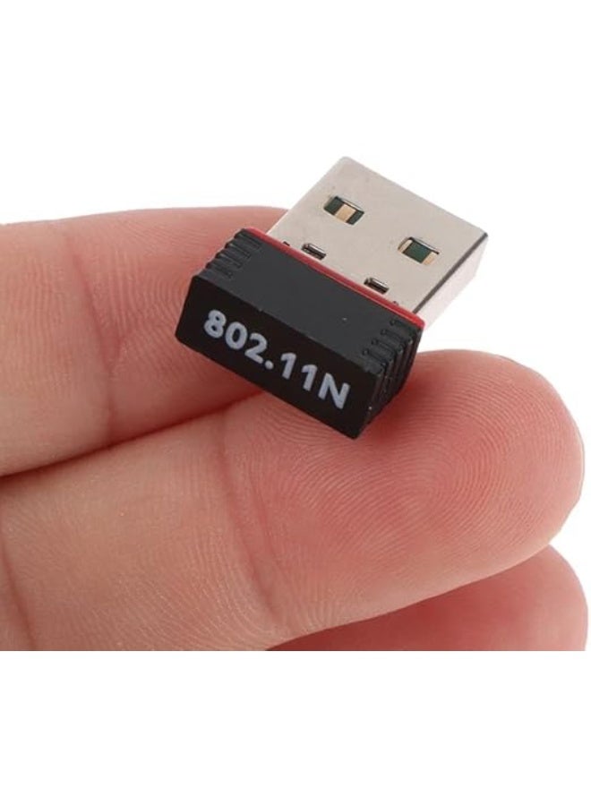 محول واي فاي USB 150 ميجابت/ثانية، محول بطاقة شبكة لاسلكية، واي فاي دونجل للكمبيوتر، والكمبيوتر المحمول بنظام تشغيل ويندوز 10، 8،7، راسبيراي بي اي/ بي اي 2 - Image 2